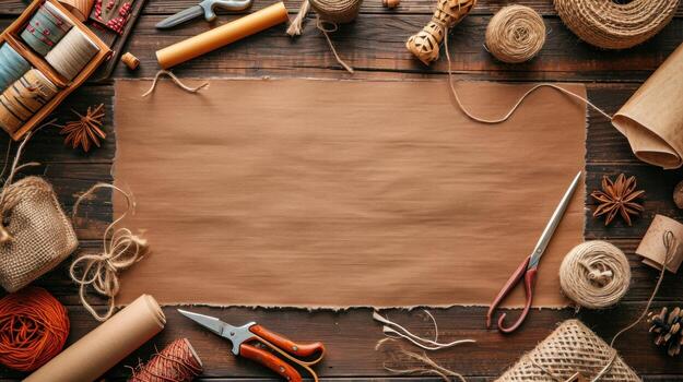 ai-generated-crafts-advertisment-background-with-copy-space-free-photo